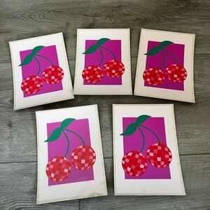 Five Disco Cherry Boho Chic Retro Magnets